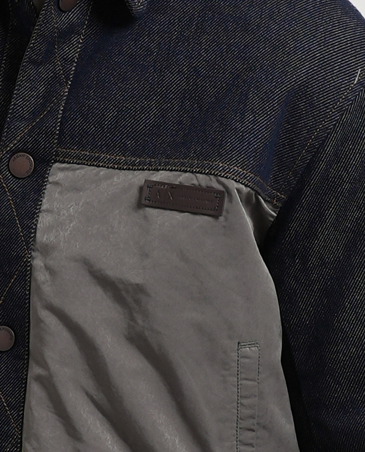 Giubbino blouson Armani uomo con inserti denim 