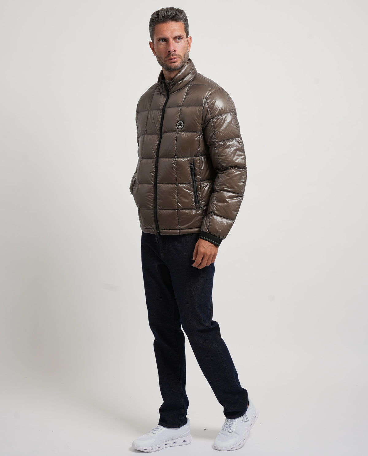 Piumino lucido uomo Armani Exchange trapuntato 