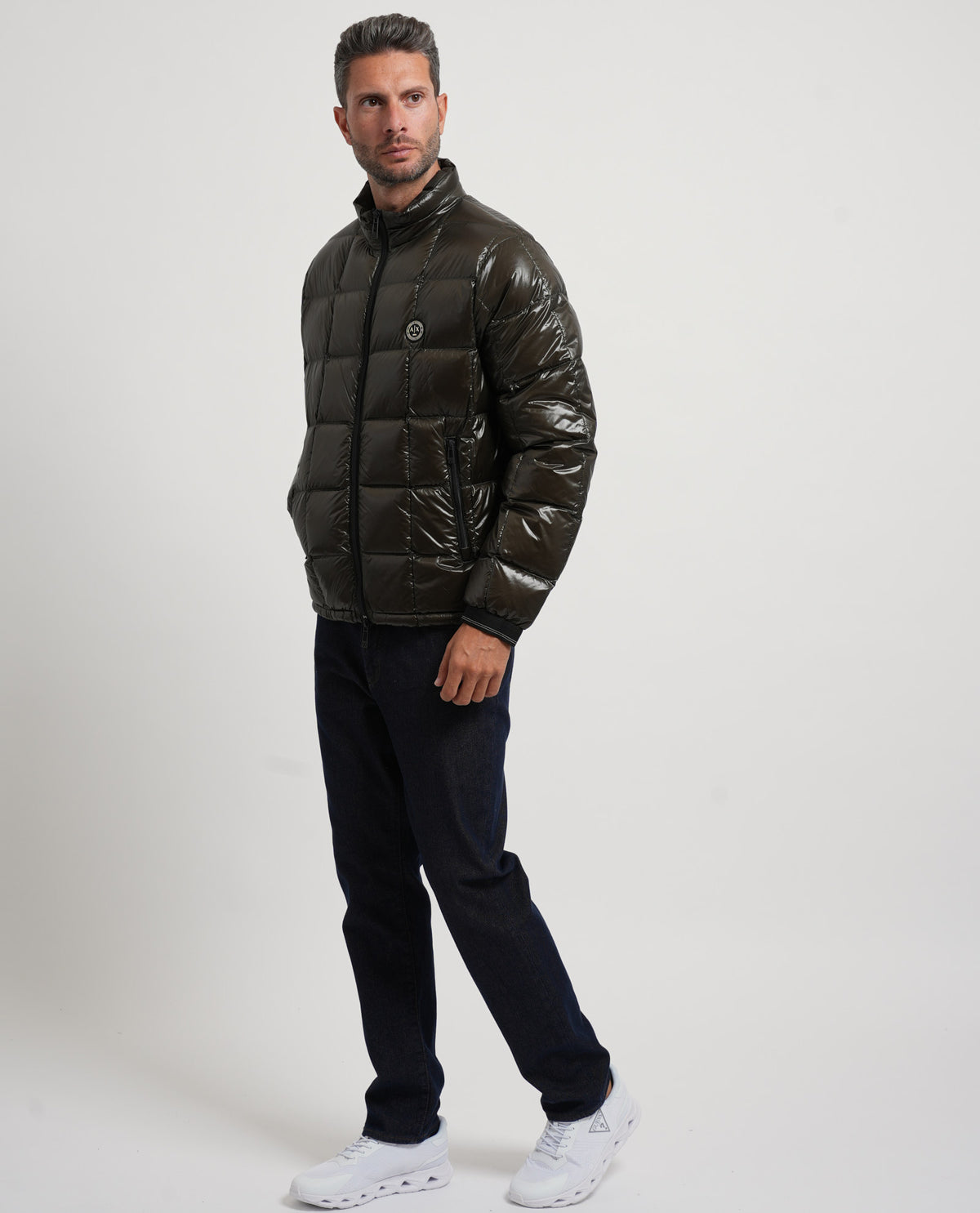 Piumino lucido uomo Armani Exchange trapuntato 
