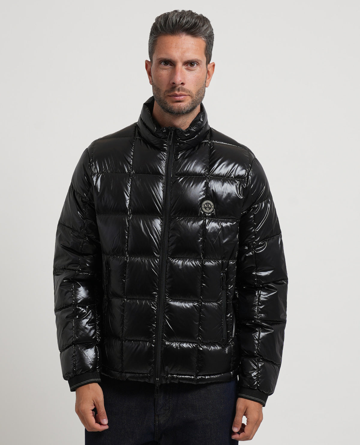Piumino lucido uomo Armani Exchange trapuntato 
