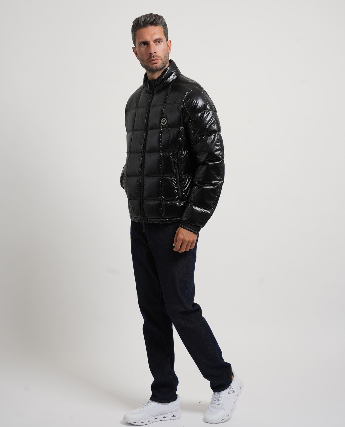 Piumino lucido uomo Armani Exchange trapuntato 