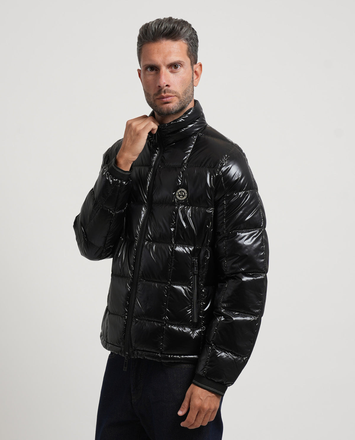 Piumino lucido uomo Armani Exchange trapuntato 