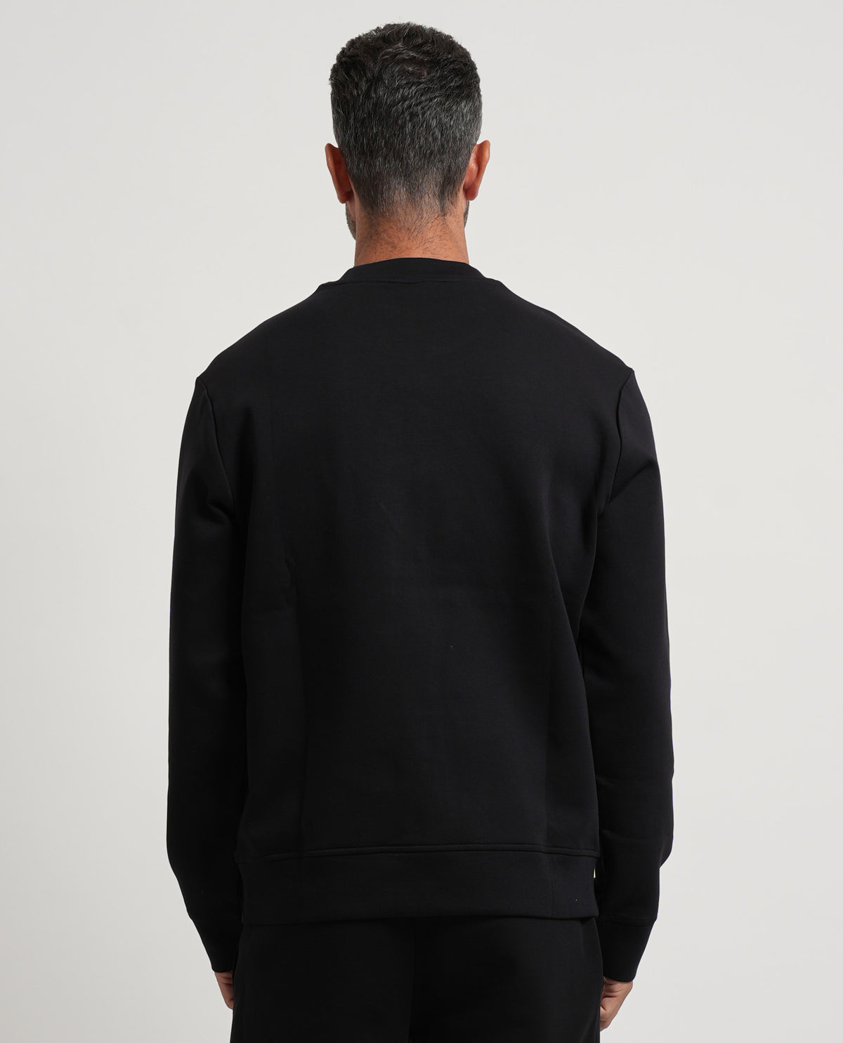 Felpa black e gold AX uomo girocollo in cotone 