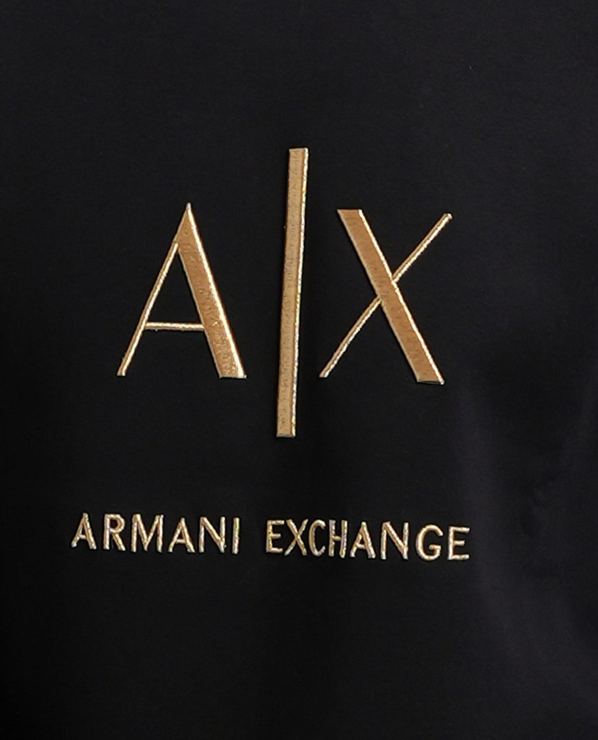 Felpa black e gold AX uomo girocollo in cotone 