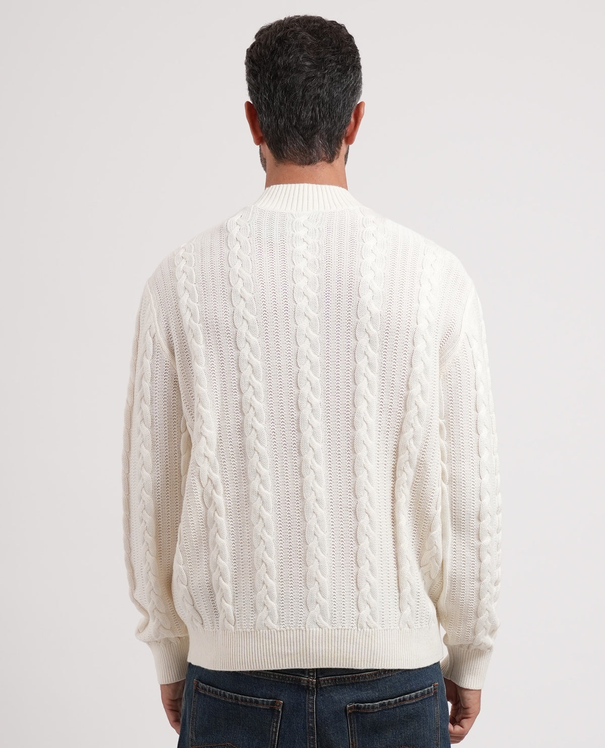 Pullover uomo Armani Exchange con trama a trecce 