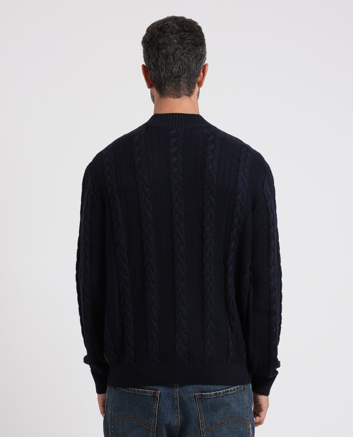 Pullover uomo Armani Exchange con trama a trecce 
