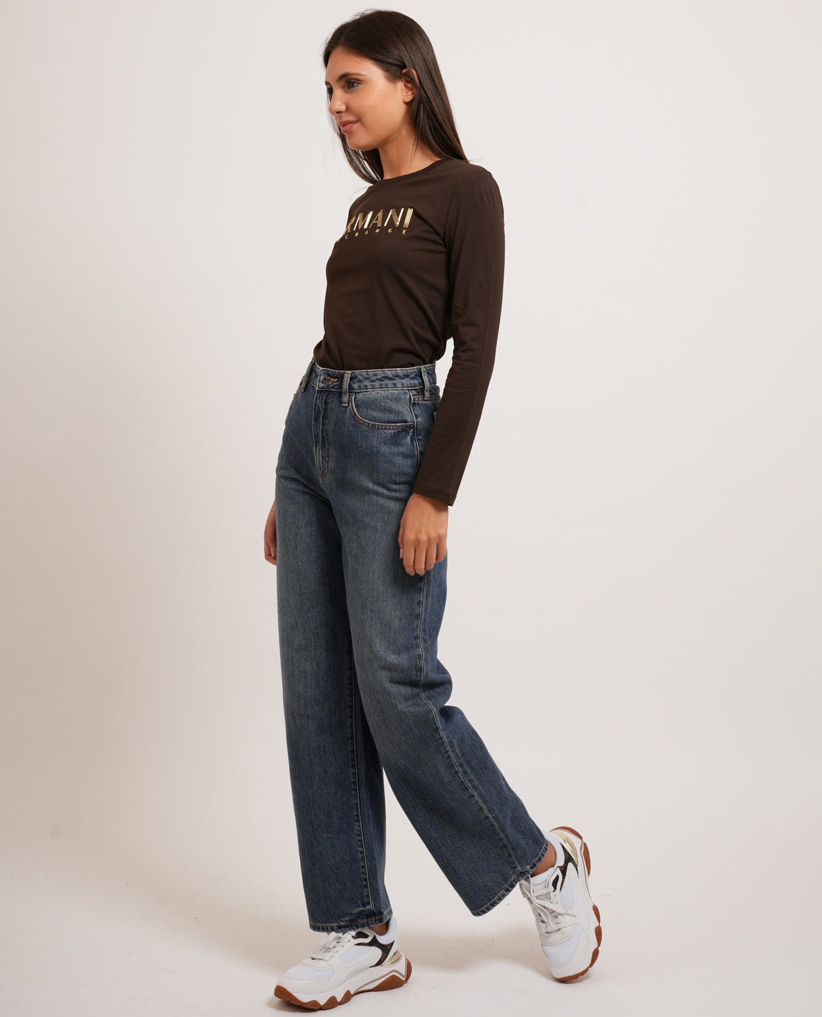 Jeans donna AX a 5 tasche in cotone rigido 