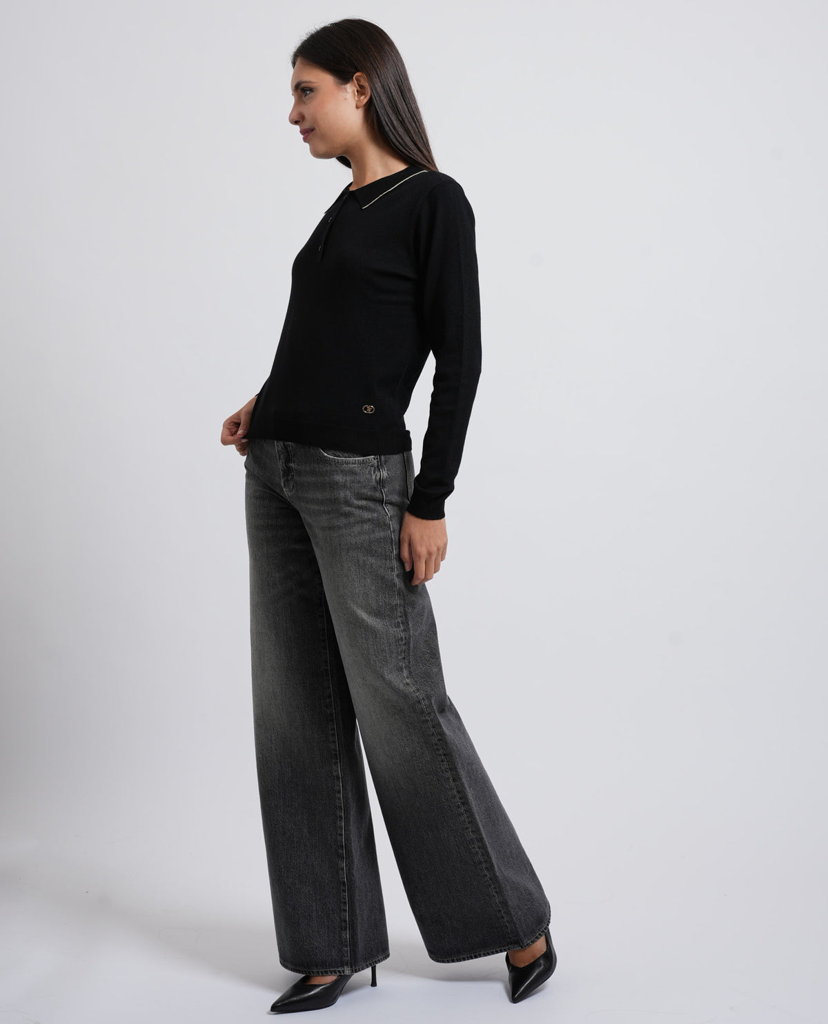 Jeans a gamba larga Armani donna 