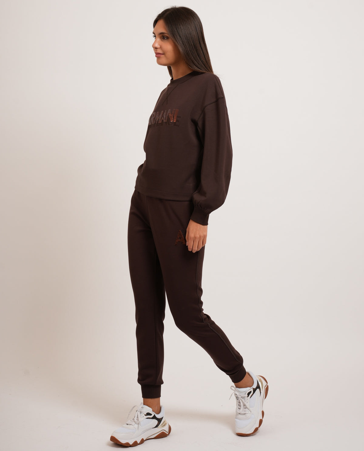 Felpa donna Armani Exchange maxi logo 