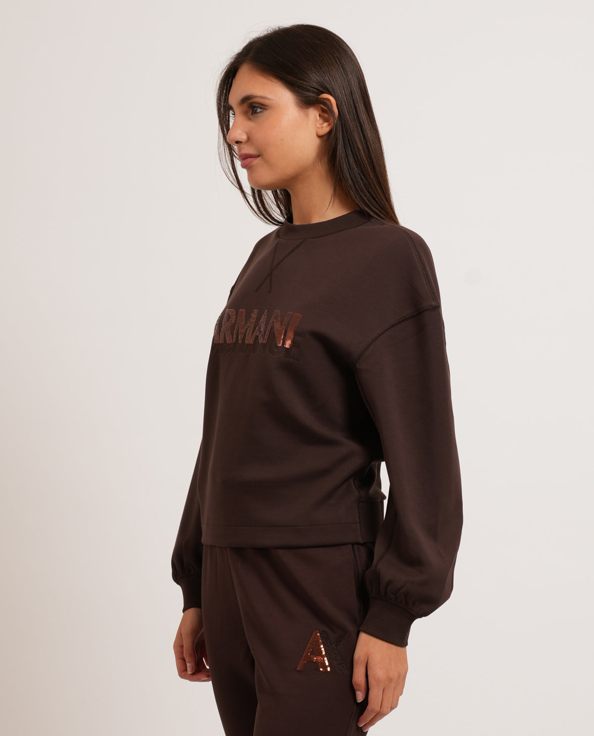 Felpa donna Armani Exchange maxi logo 