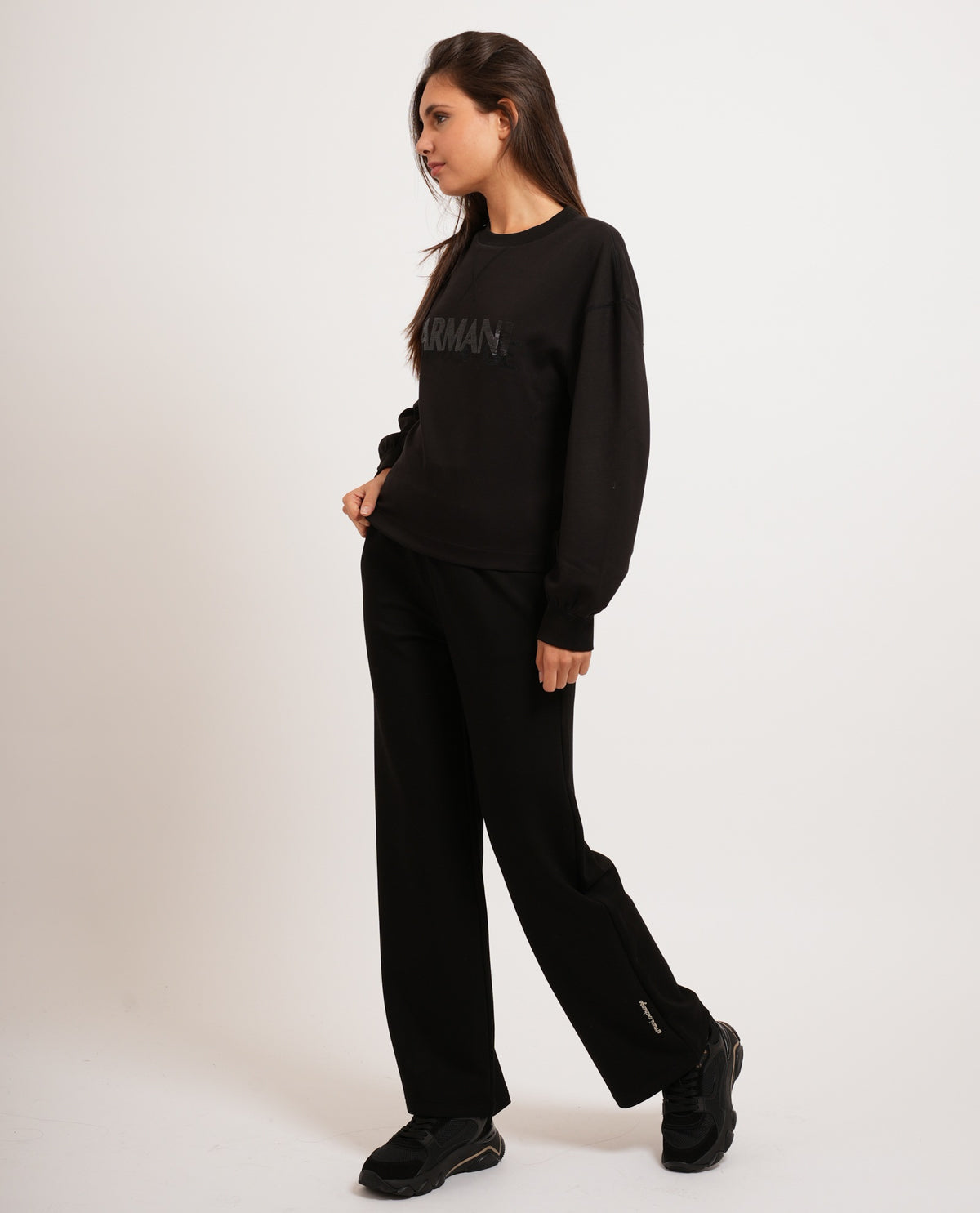 Felpa donna Armani Exchange maxi logo 