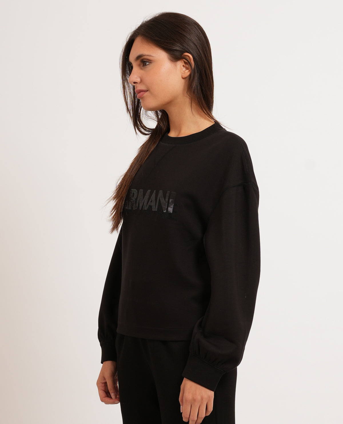 Felpa donna Armani Exchange maxi logo 