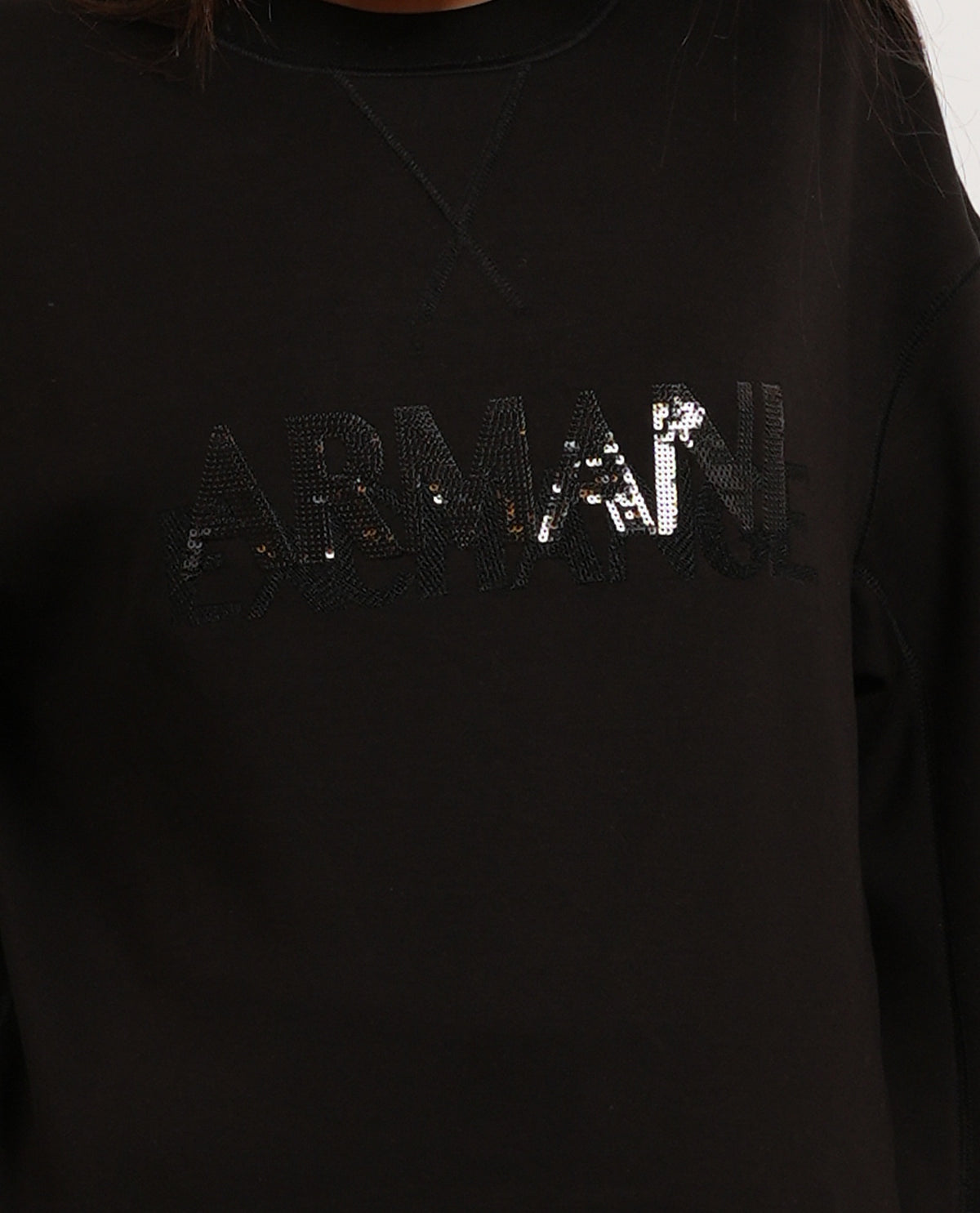 Felpa donna Armani Exchange maxi logo 