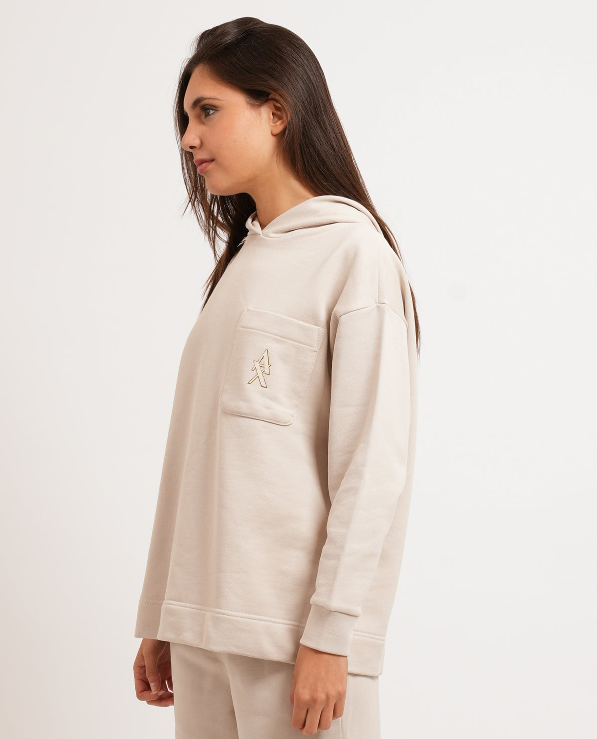 Felpa Armani Exchange con tasca e cappuccio 
