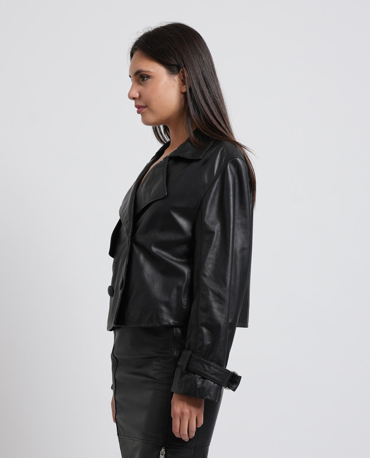 Giubbotto regular fit Armani donna in pelle 