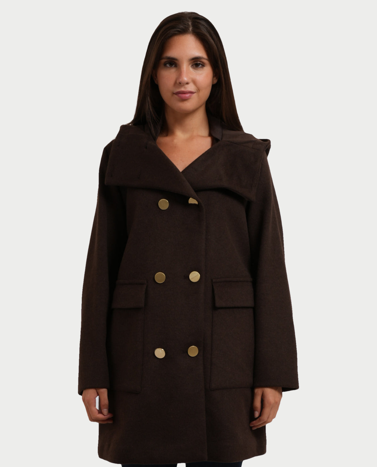 Cappotto doppiopetto donna AX in misto lana 