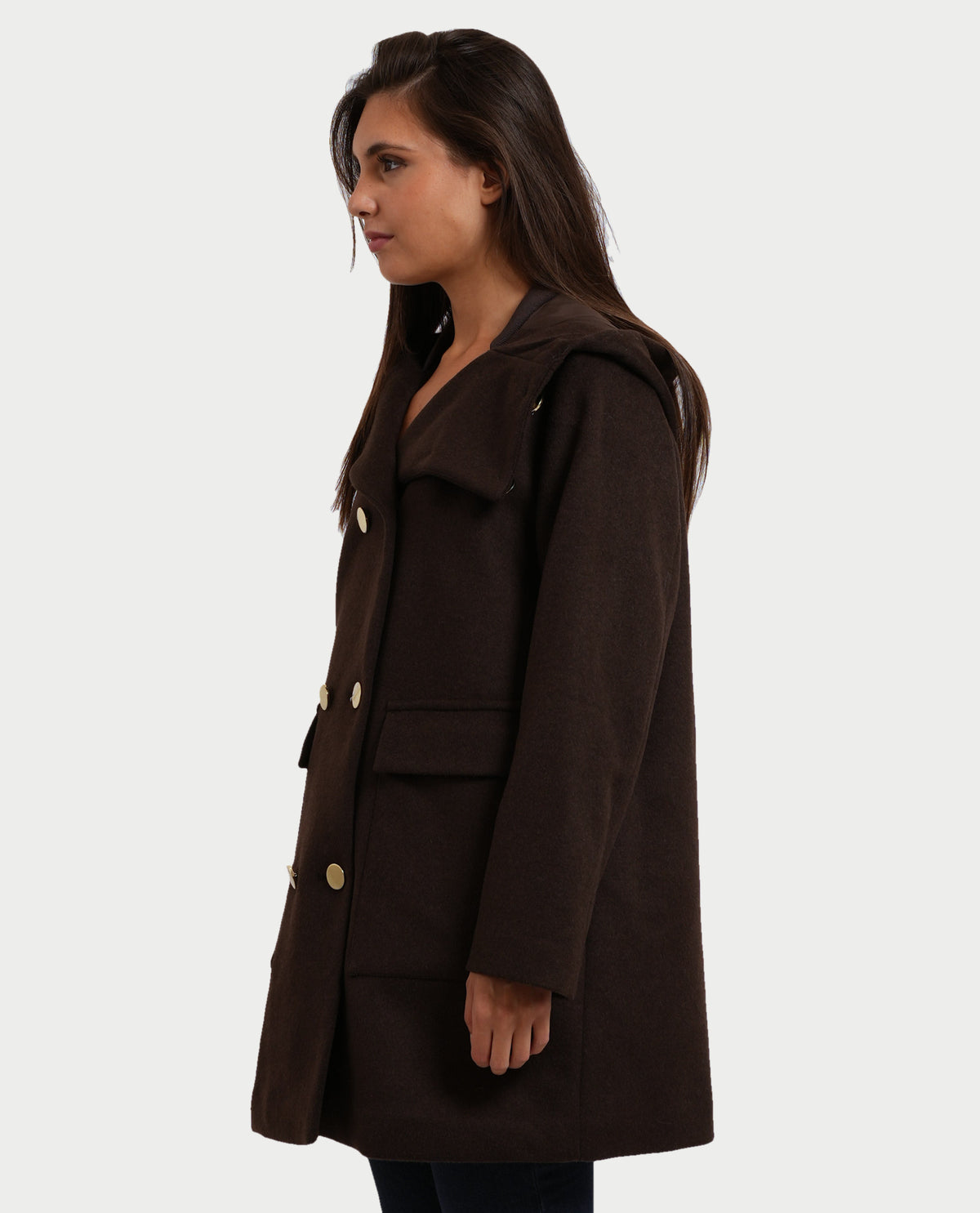 Cappotto doppiopetto donna AX in misto lana 