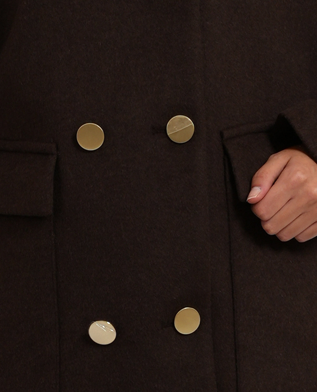 Cappotto doppiopetto donna AX in misto lana 