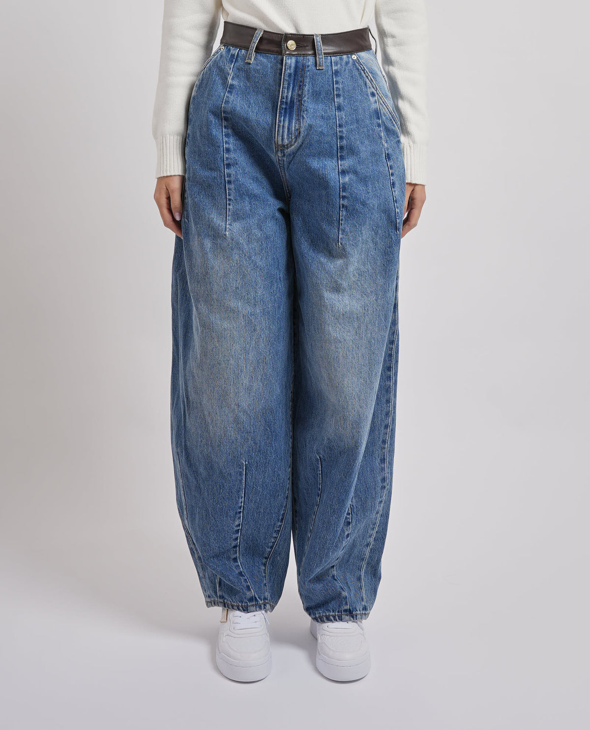 Jeans relaxed fit AX donna a gamba larga 