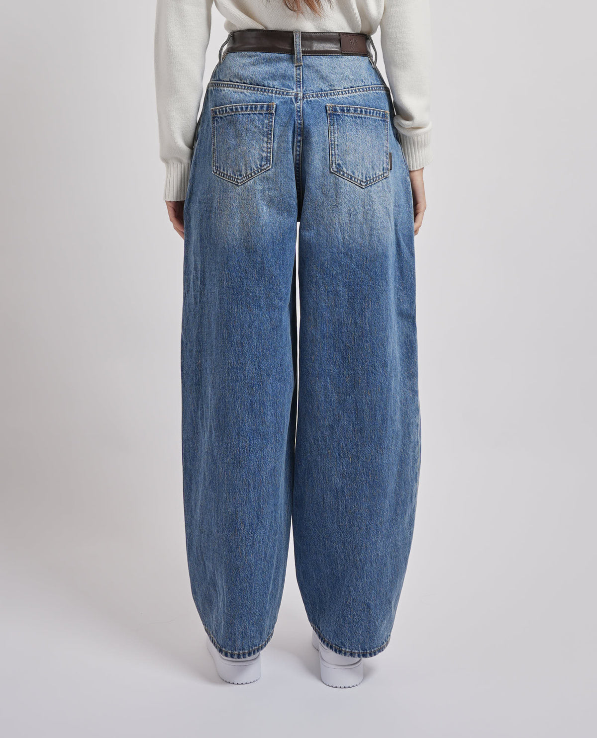 Jeans relaxed fit AX donna a gamba larga 