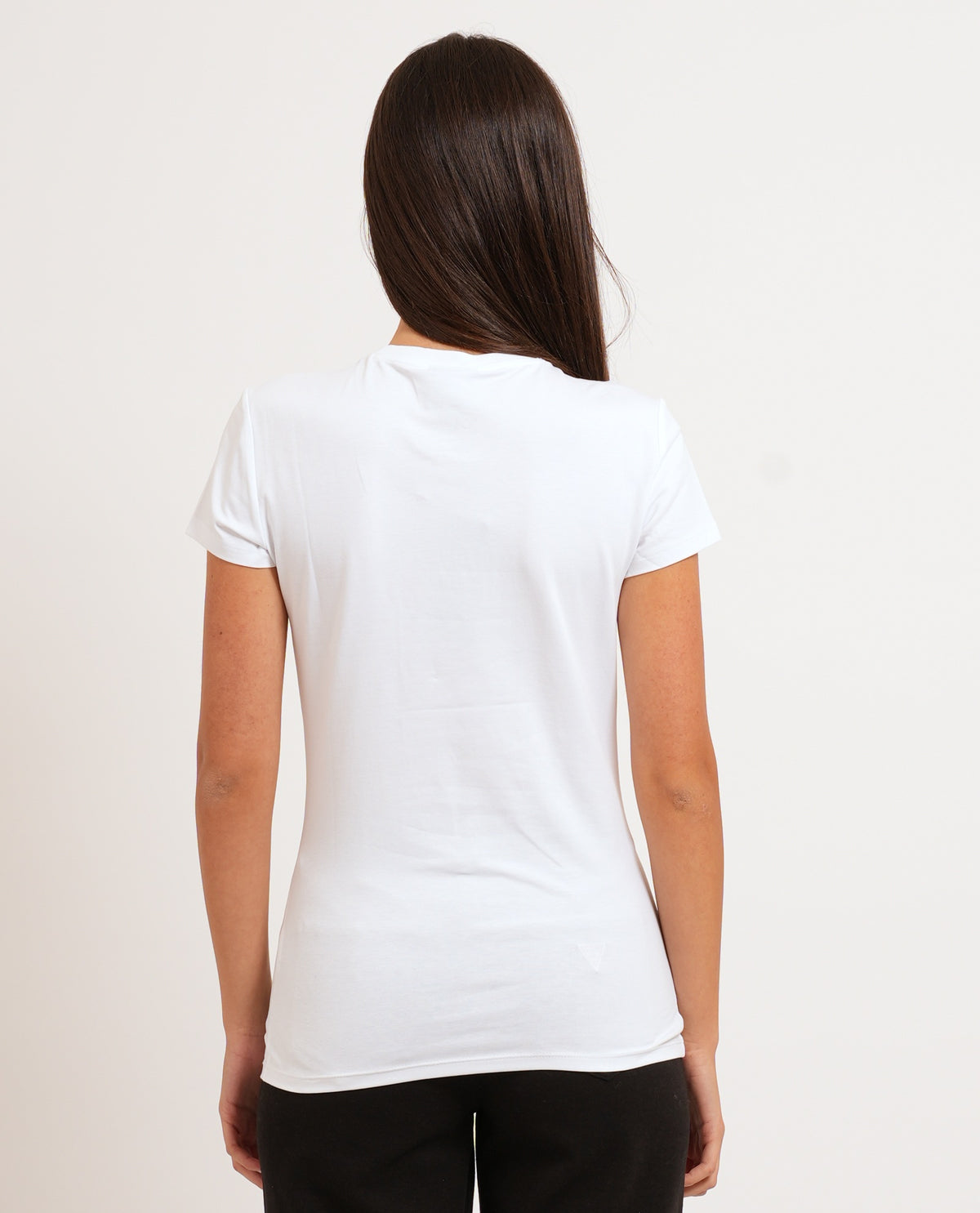 T-shirt donna Armani Exchange logo metallizzato 