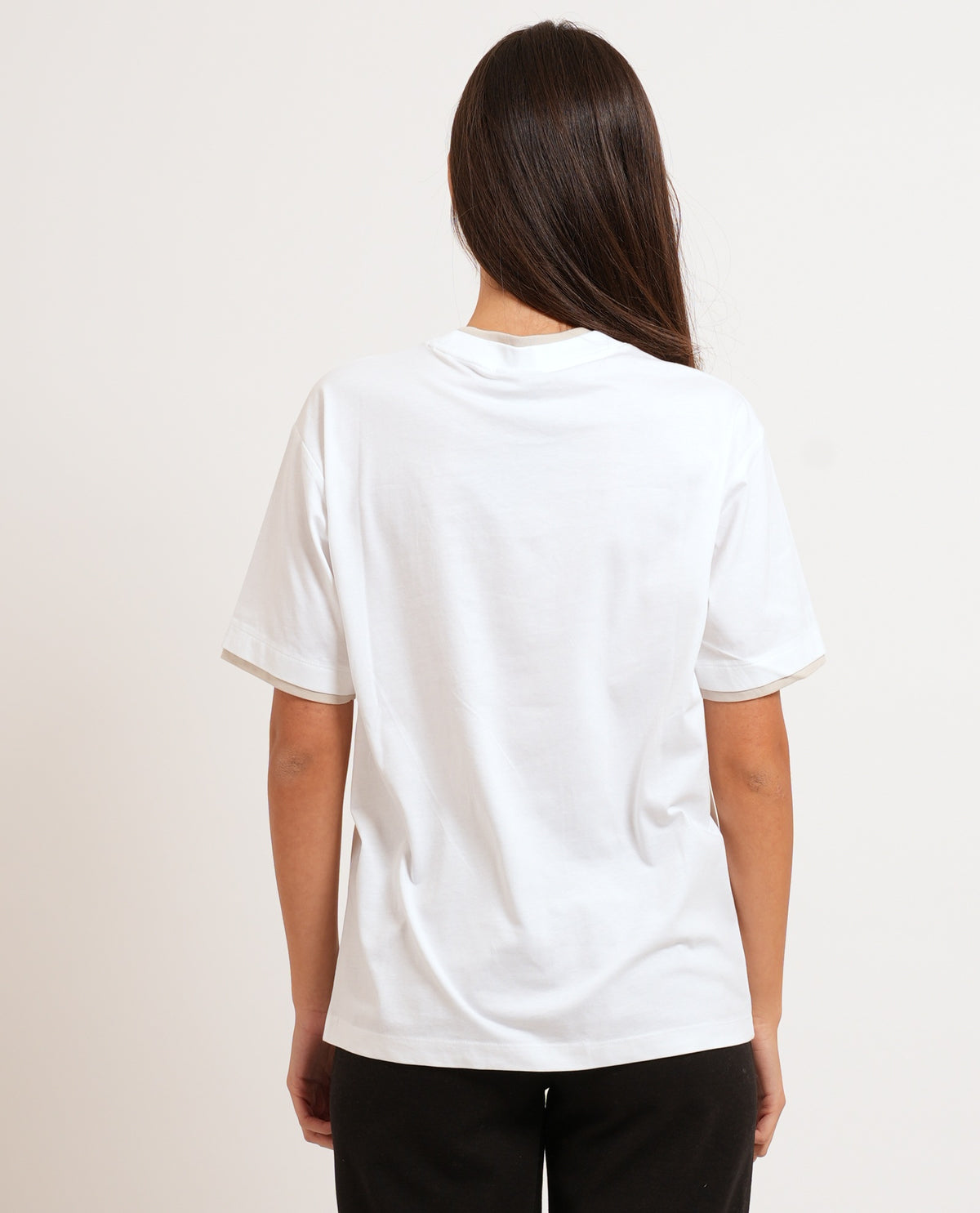 T-shirt donna AX con logo e dettagli a contrasto 