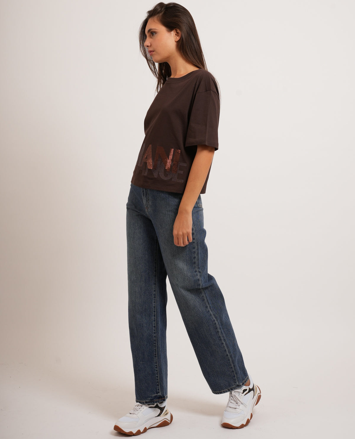 T-shirt donna AX taglio cropped 