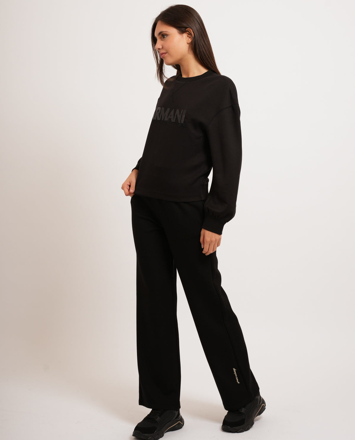 Pantaloni donna Armani regular in tessuto scuba 