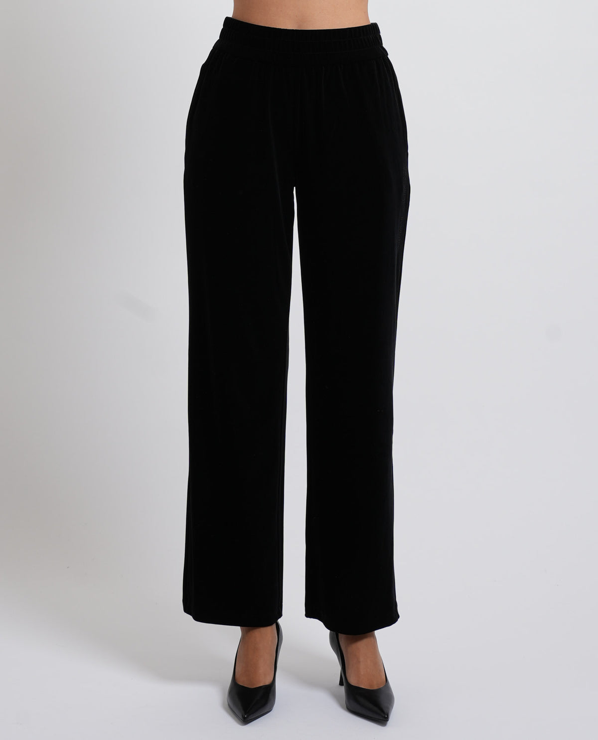 Pantaloni donna AX in velluto con vita elastica 