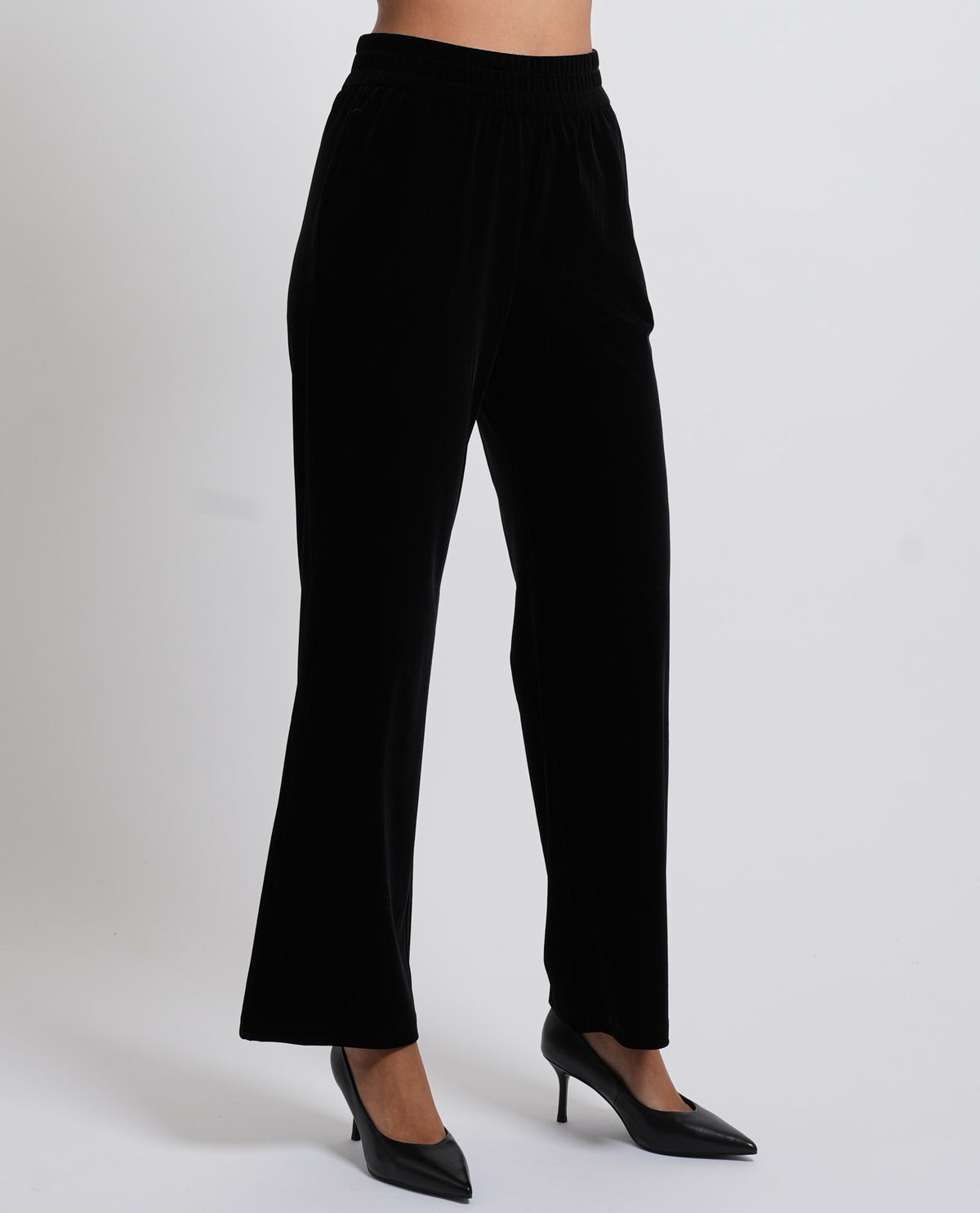 Pantaloni donna AX in velluto con vita elastica 
