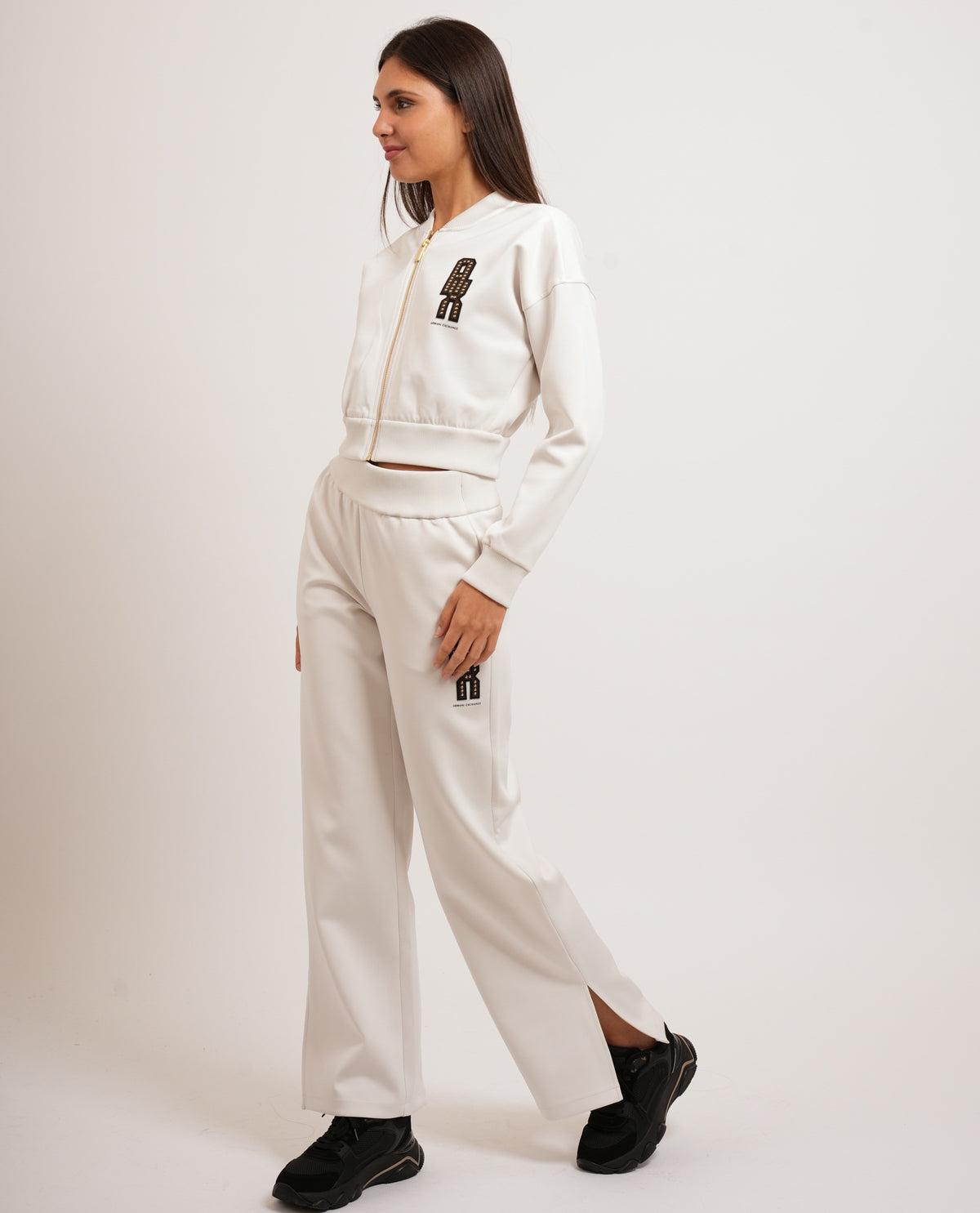 Pantaloni donna Armani in tessuto scuba 