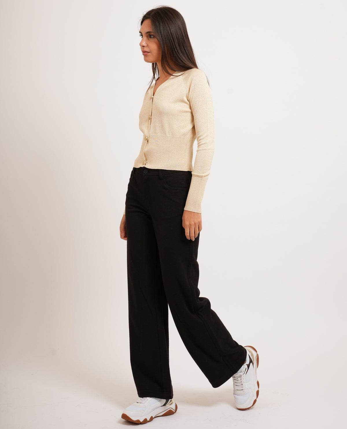 Cardigan donna AX con bottoni dorati 