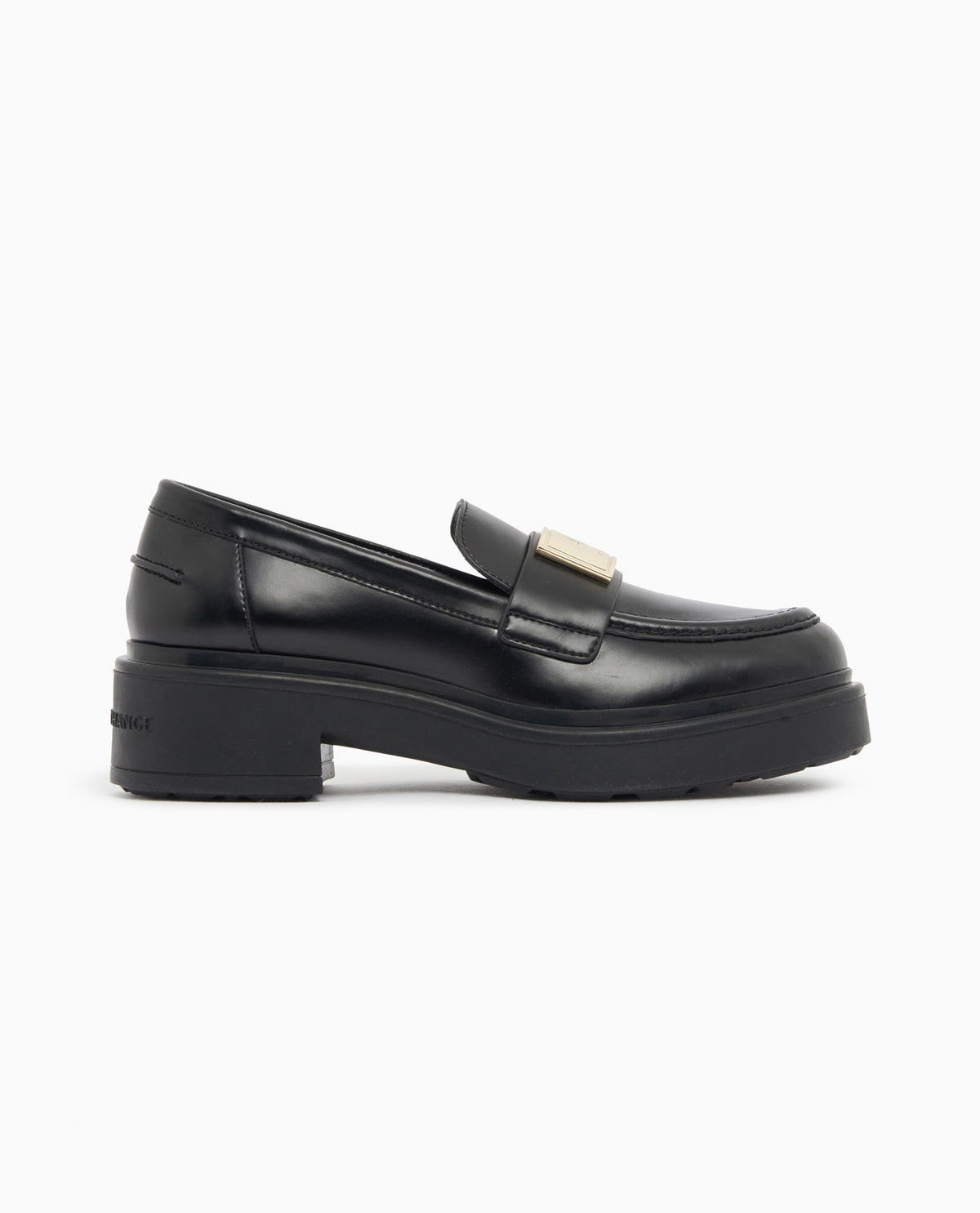 Mocassini donna AX in pelle e placca in metallo 