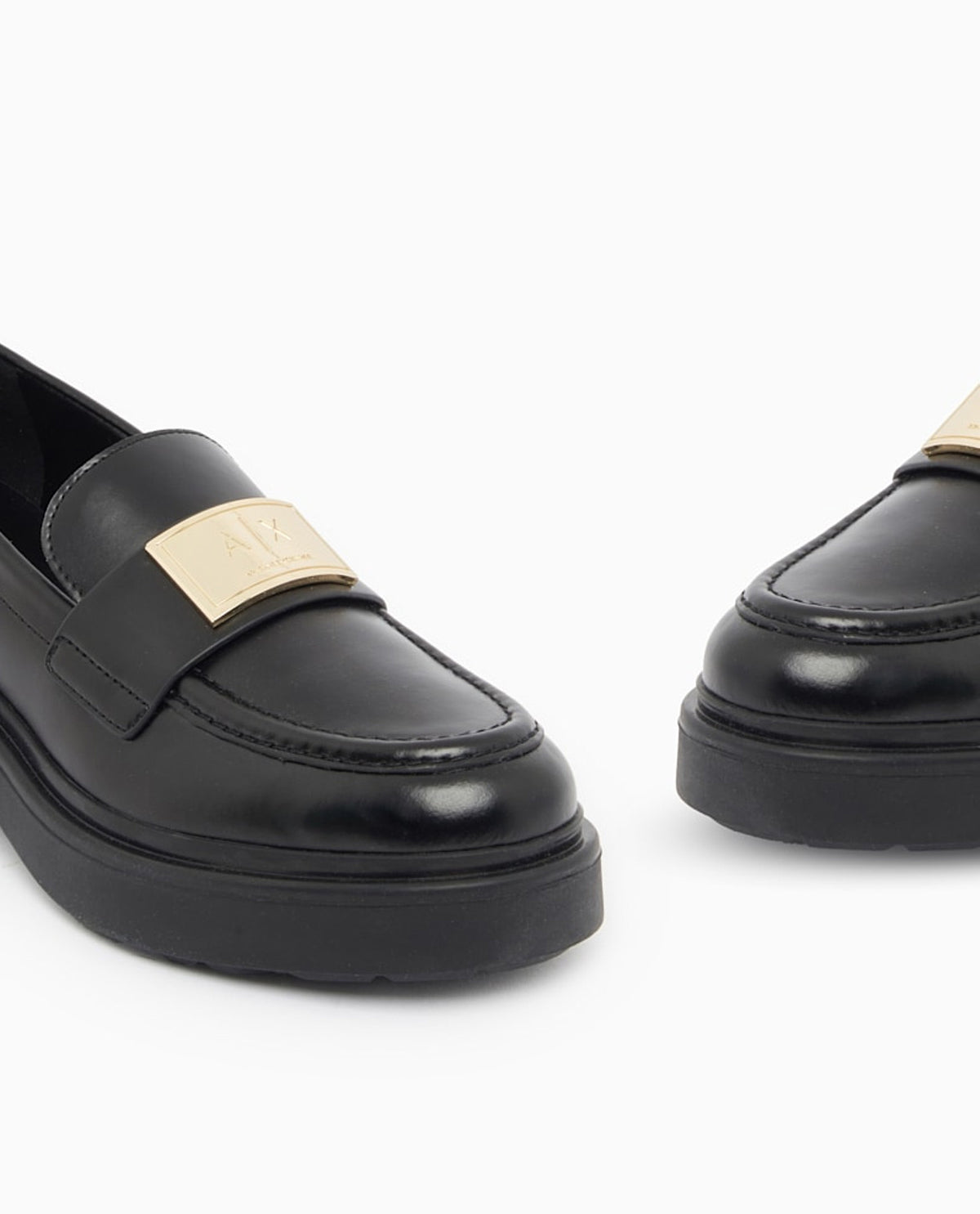 Mocassini donna AX in pelle e placca in metallo 