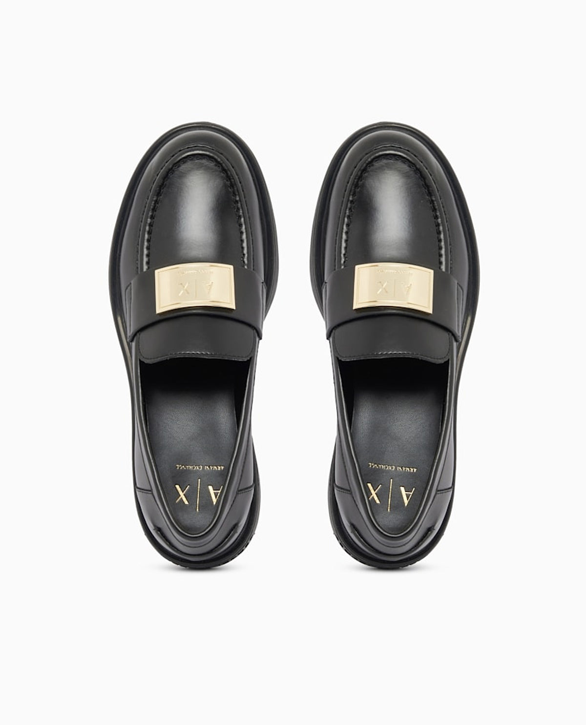 Mocassini donna AX in pelle e placca in metallo 