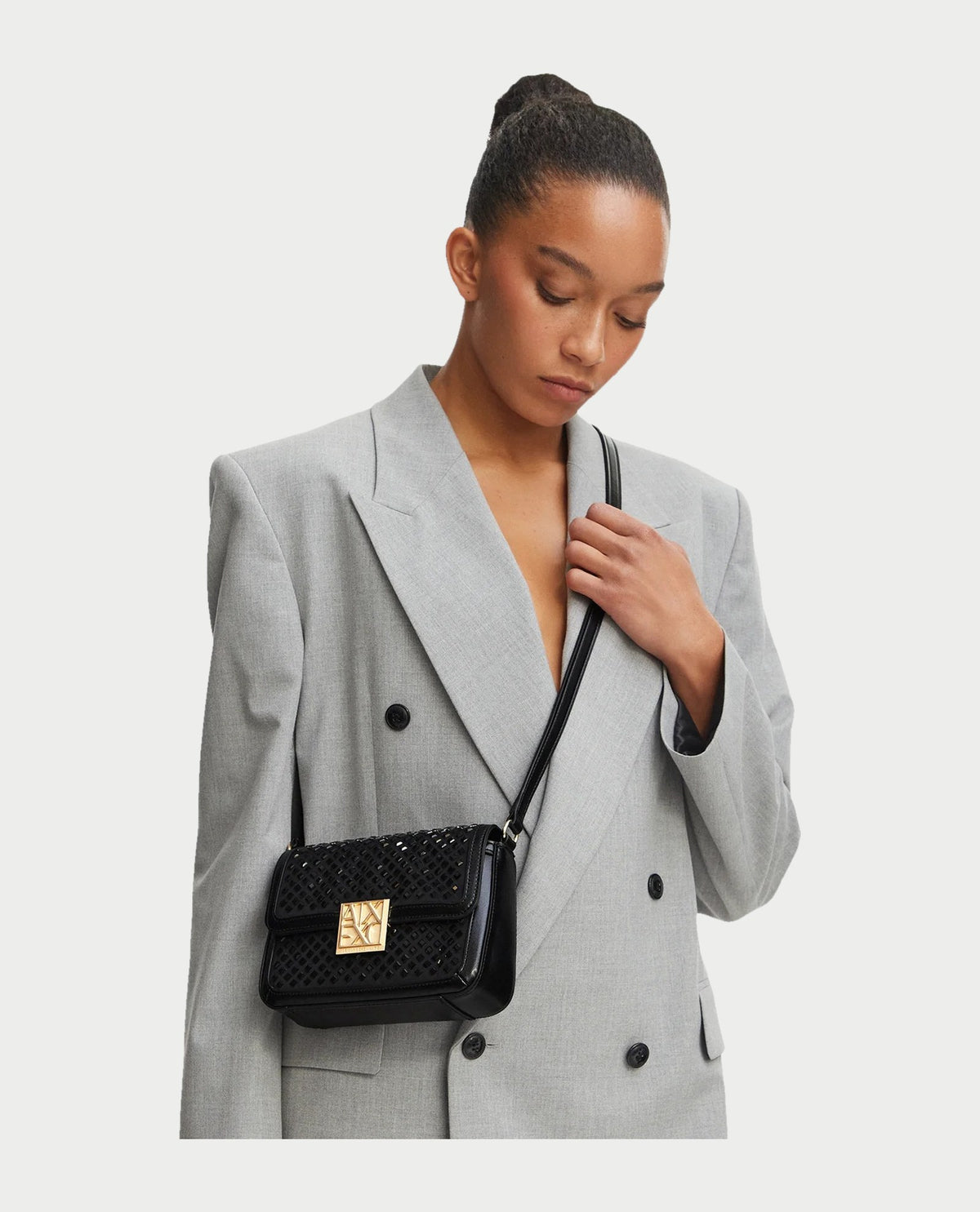 Borsa donna Armani Exchange con borchie 