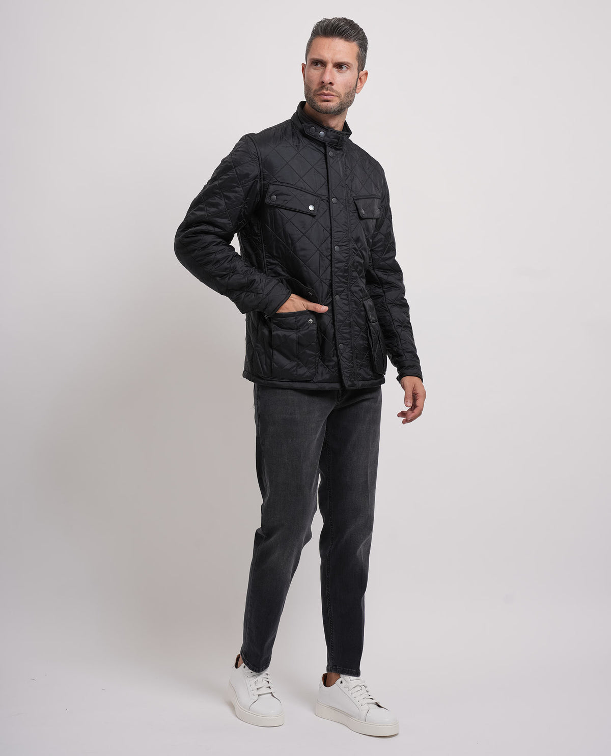 Giubbotto uomo Barbour uomo con bottoni 