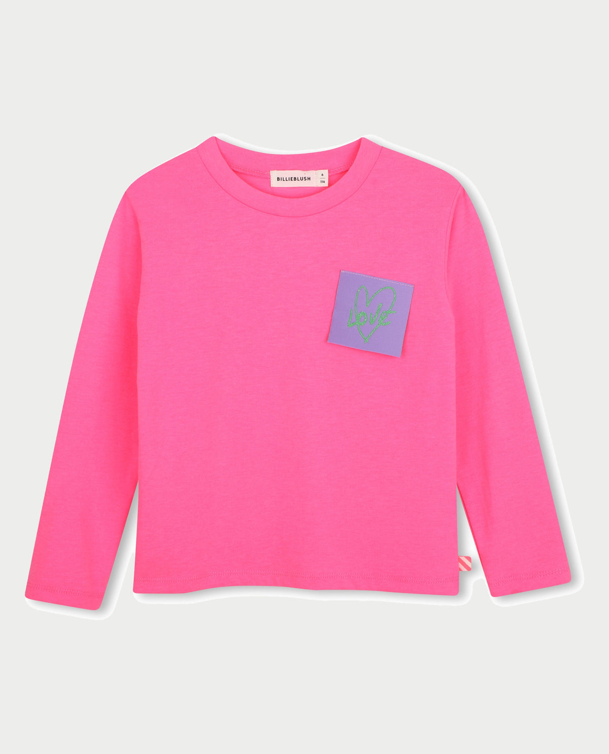 Maglietta a maniche lunghe rosa Billieblush bambina 