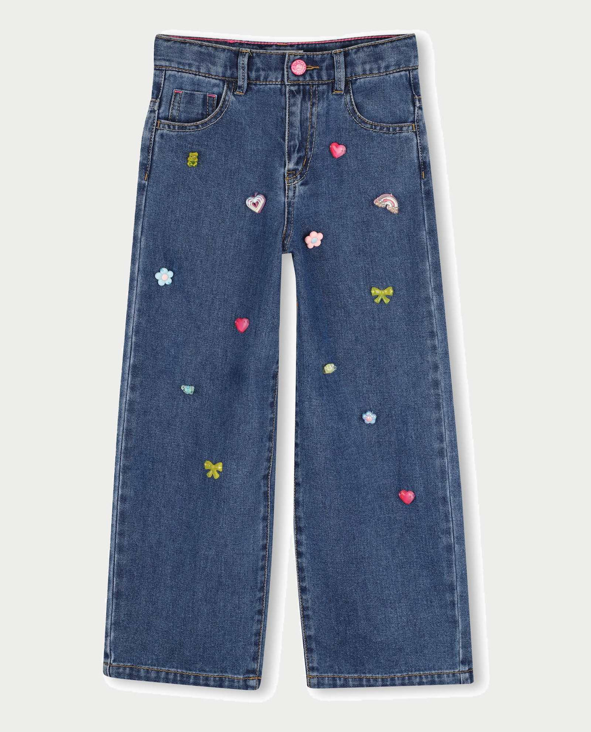 Jeans bambina Billieblush con dettagli colorati 
