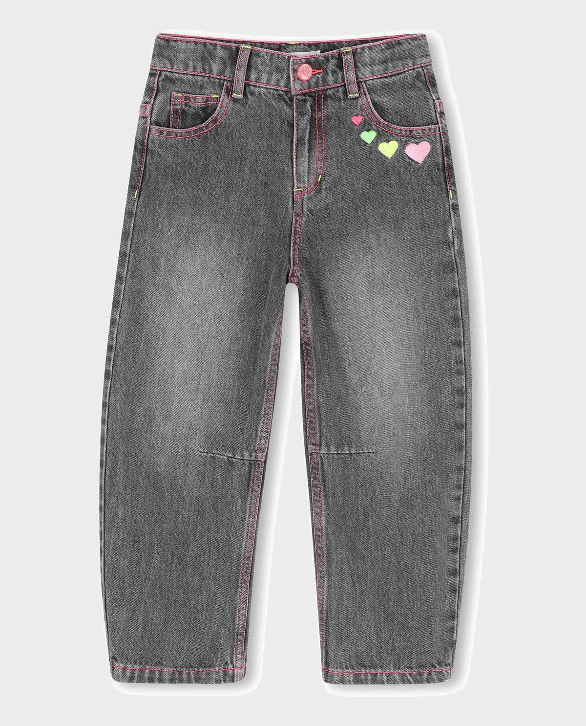 Jeans bambina Billieblush in denim grigio 