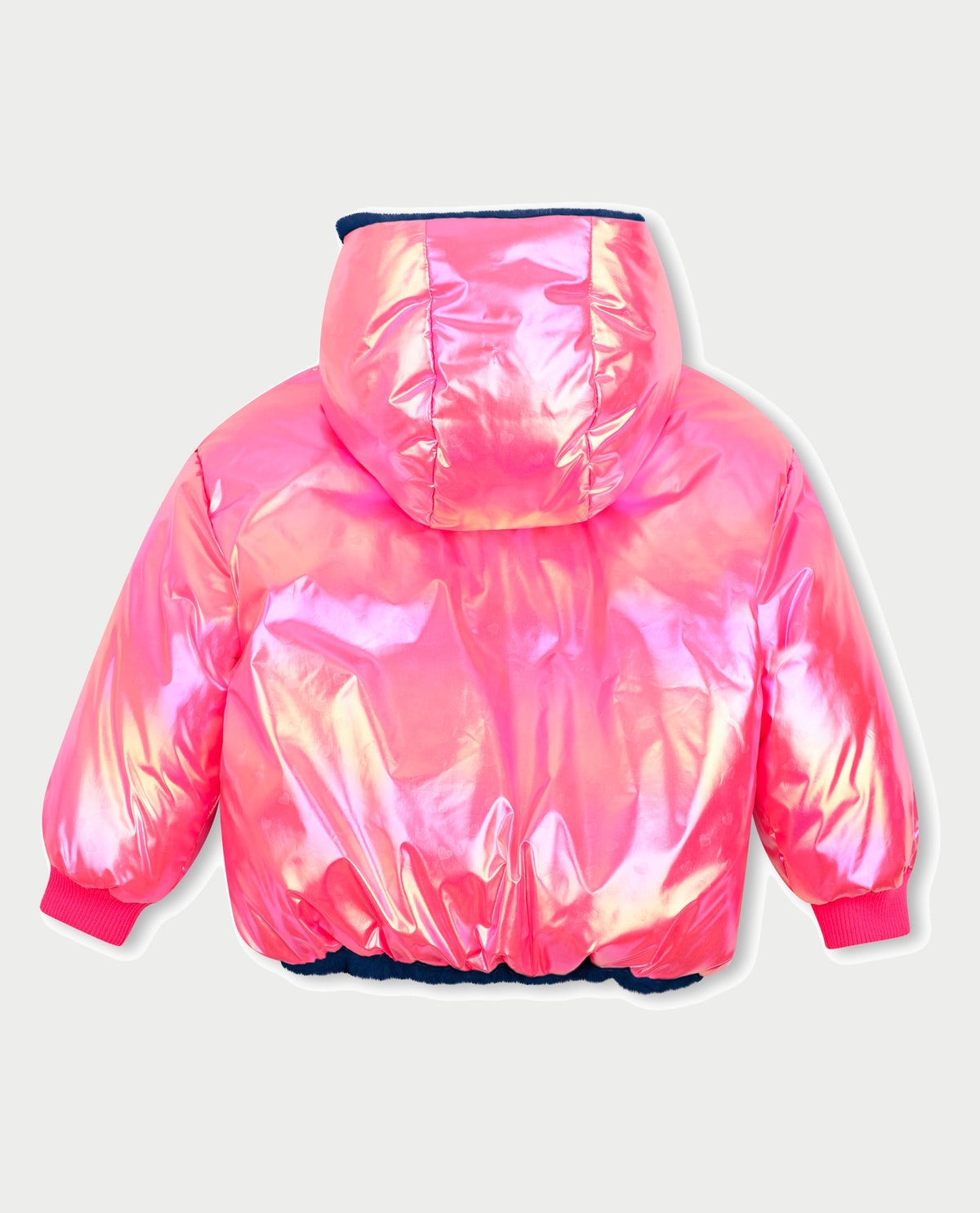 Giubbotto imbottito reversibile rosa Billieblush bambina 