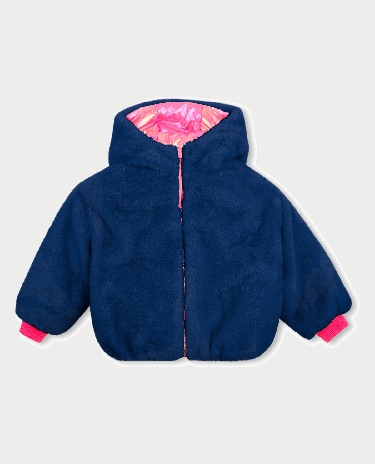 Giubbotto imbottito reversibile rosa Billieblush bambina 
