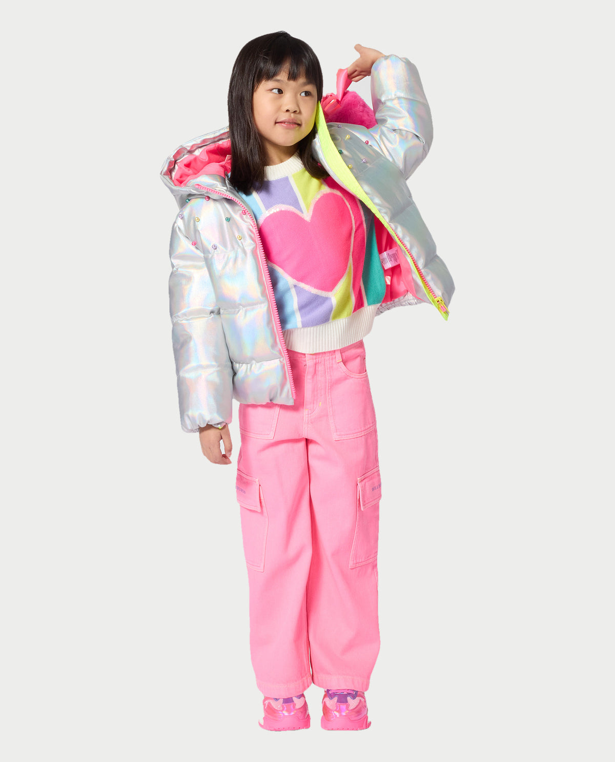 Maglione in maglia bambina Billieblush con brillanti 