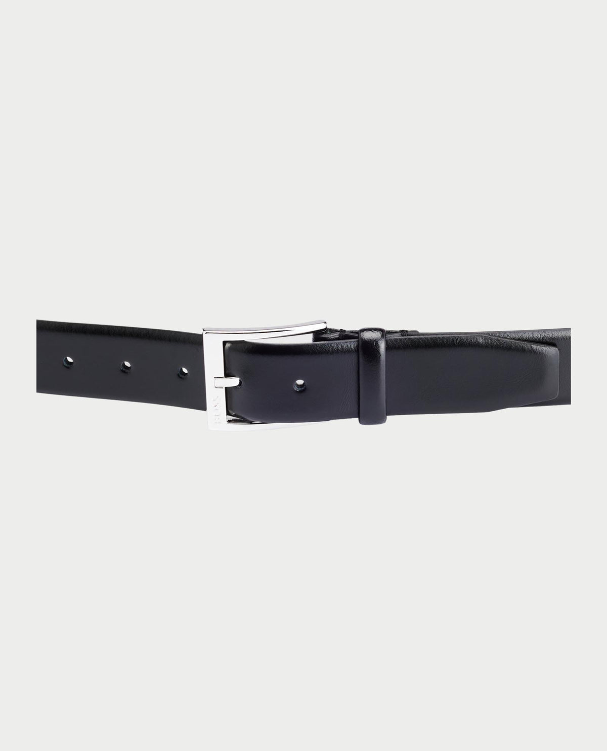 Cintura in pelle Boss con fibbia brandizzata 
