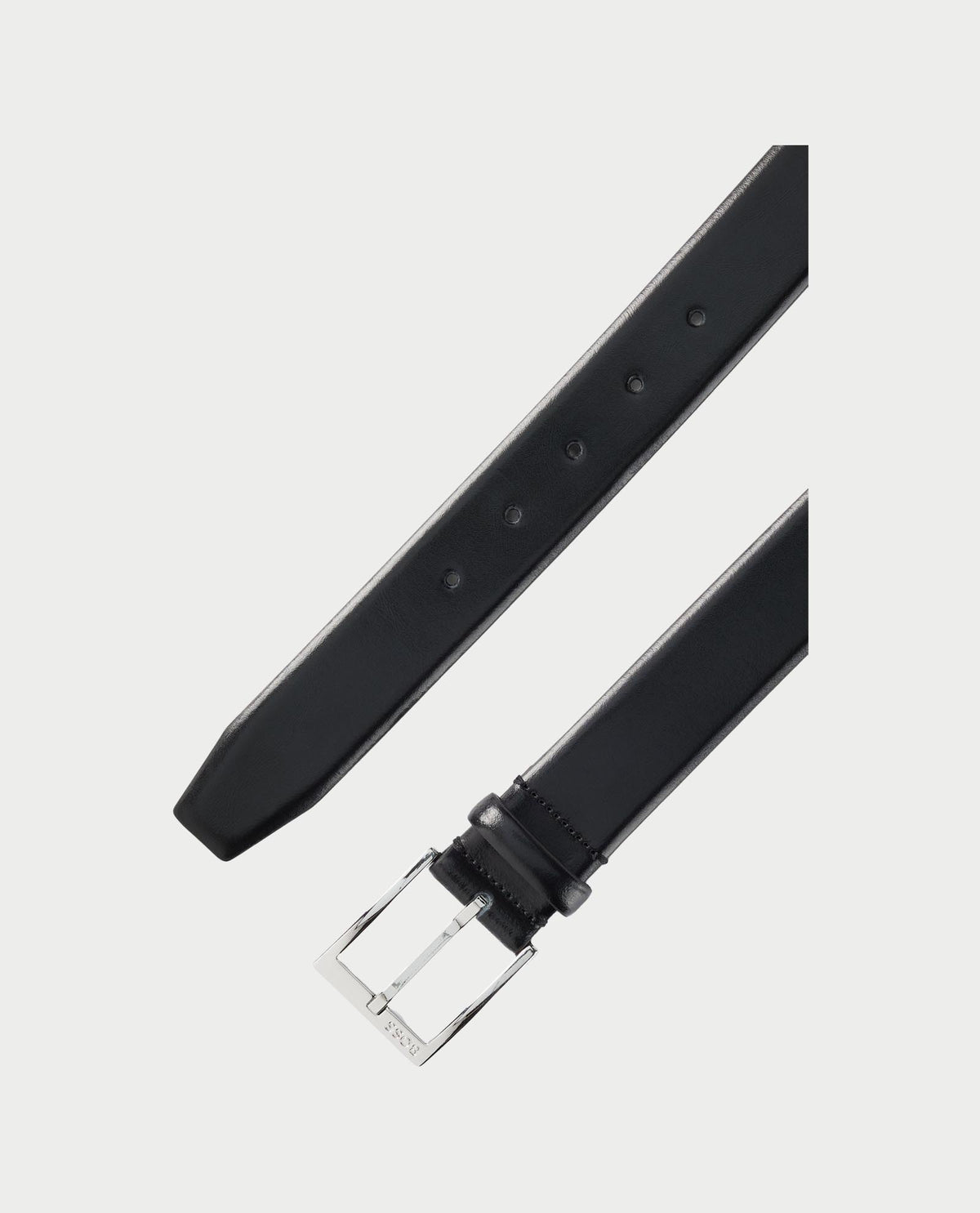 Cintura in pelle Boss con fibbia brandizzata 