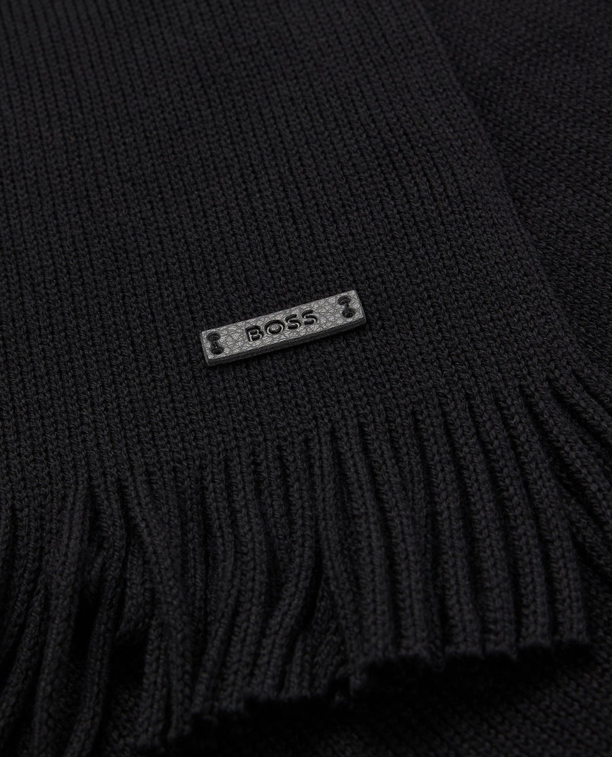 Sciarpa Boss in misto lana con logo 