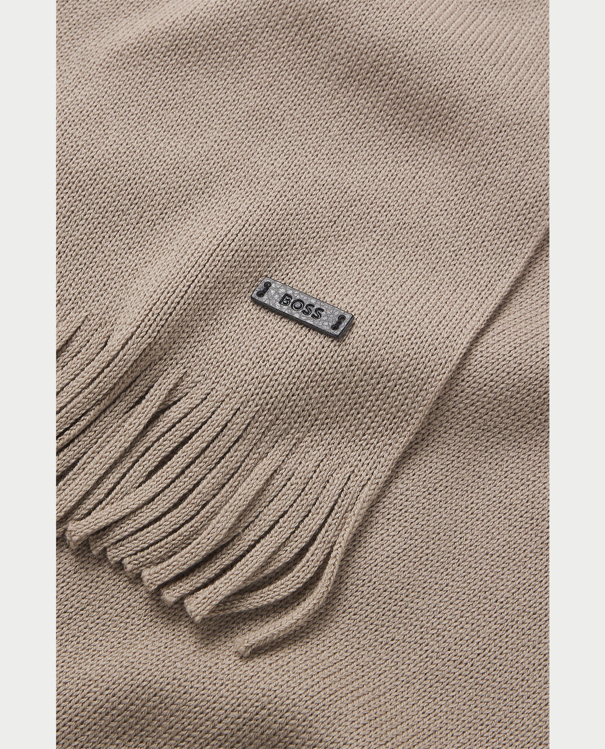 Sciarpa Boss in misto lana con logo 