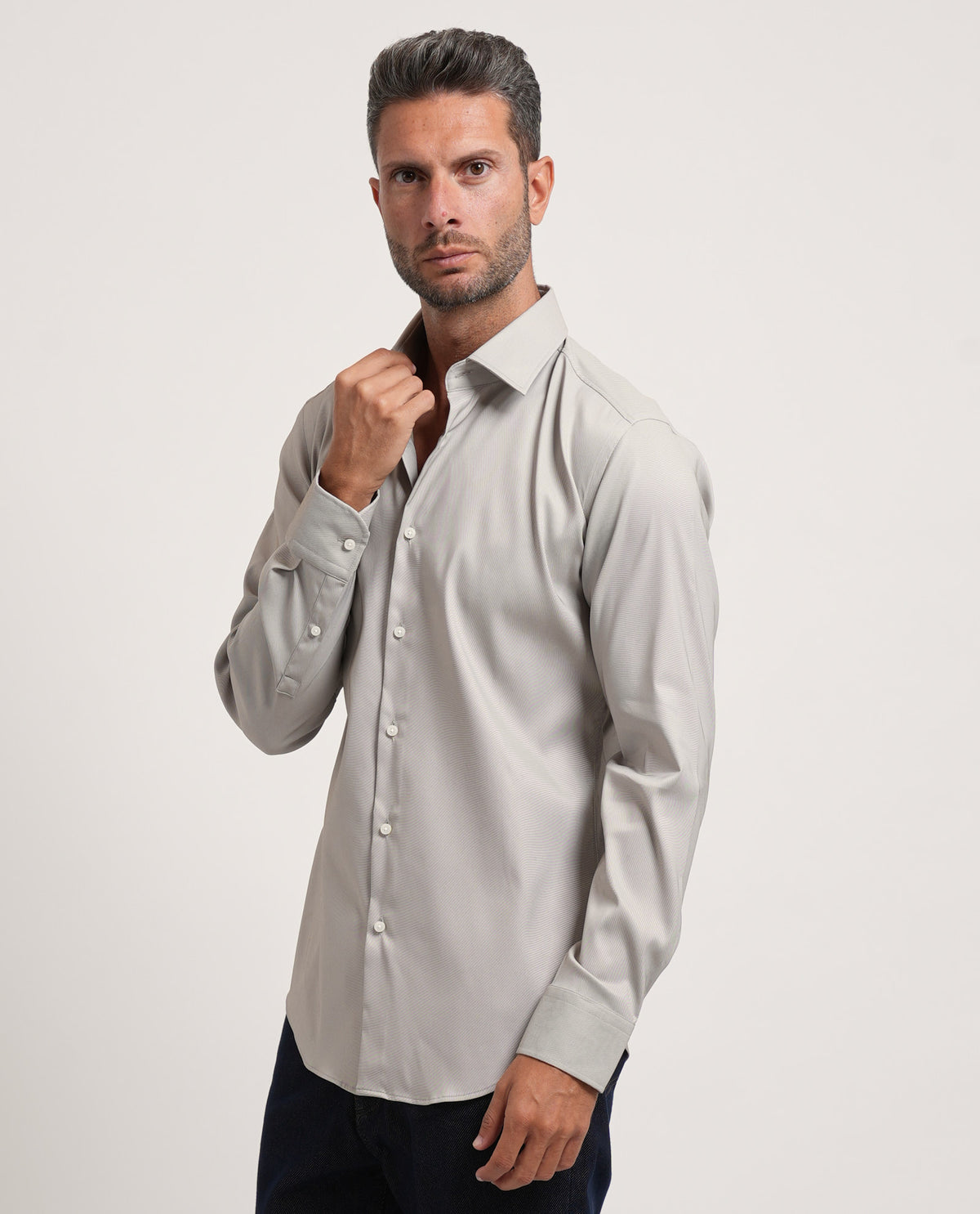 Camicia uomo Boss slim fit in twill elasticizzato 