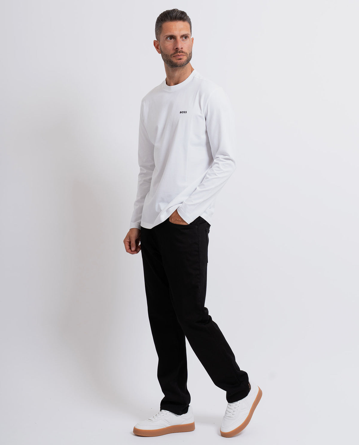 Maglia uomo di Boss in cotone elasticizzato 