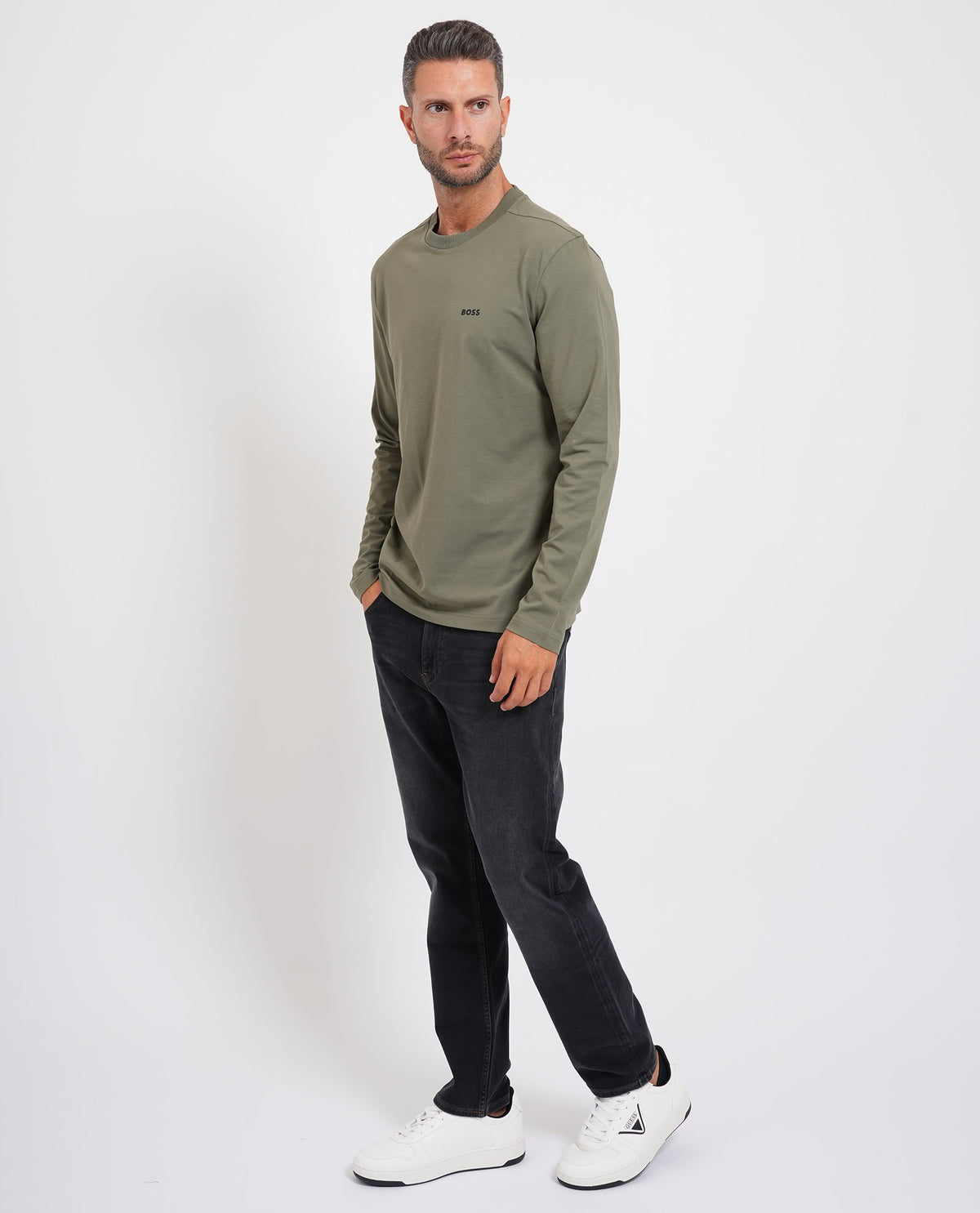 Maglia uomo di Boss in cotone elasticizzato 